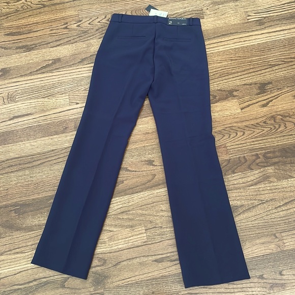 Banana Republic Navy Blue Mid-Rise Trouser Leg Logan Pants - Picture 3 of 7